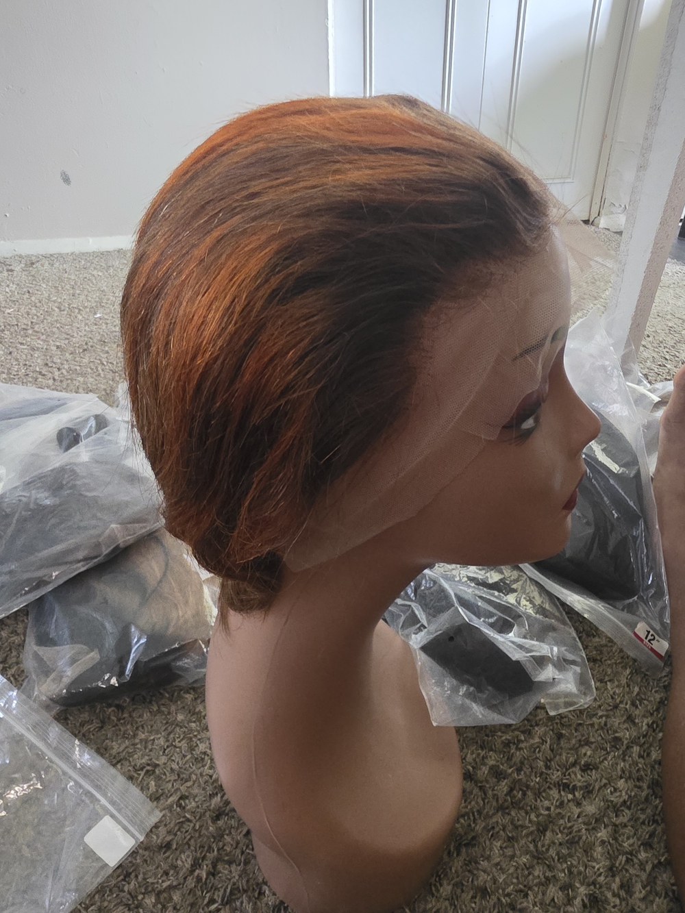 Lace Front Wig - Copper Brown Ombre